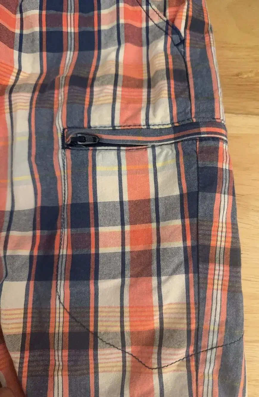 Lee Dungarees Boys Plaid Loose Fit Cargo Shorts Size 16 Regular